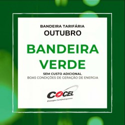 Bandeira Verde da Energia Elétrica continua em outubro